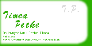 timea petke business card